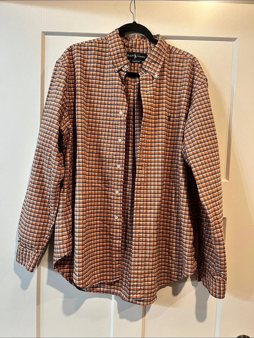 Ralph Lauren Classic Fit Men's Plaid Cotton Shirt XL